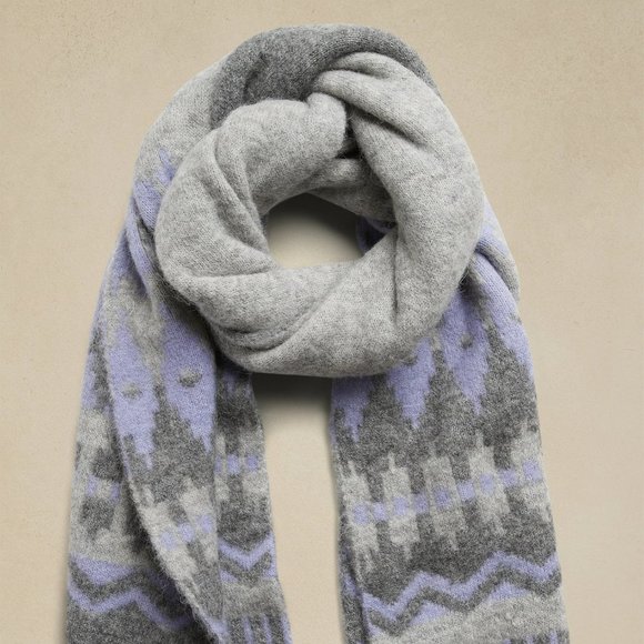 Banana Republic Alpaca Blend Fairisle Scarf - Picture 2 of 10